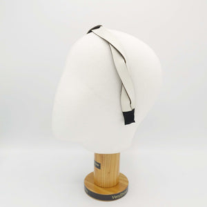 VeryShine hairband/headband White leather cross headband twist hairband casual hair accessory for women
