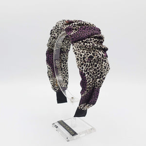 VeryShine Headband animal print headband ruched leopard hairband stylish hair accessory