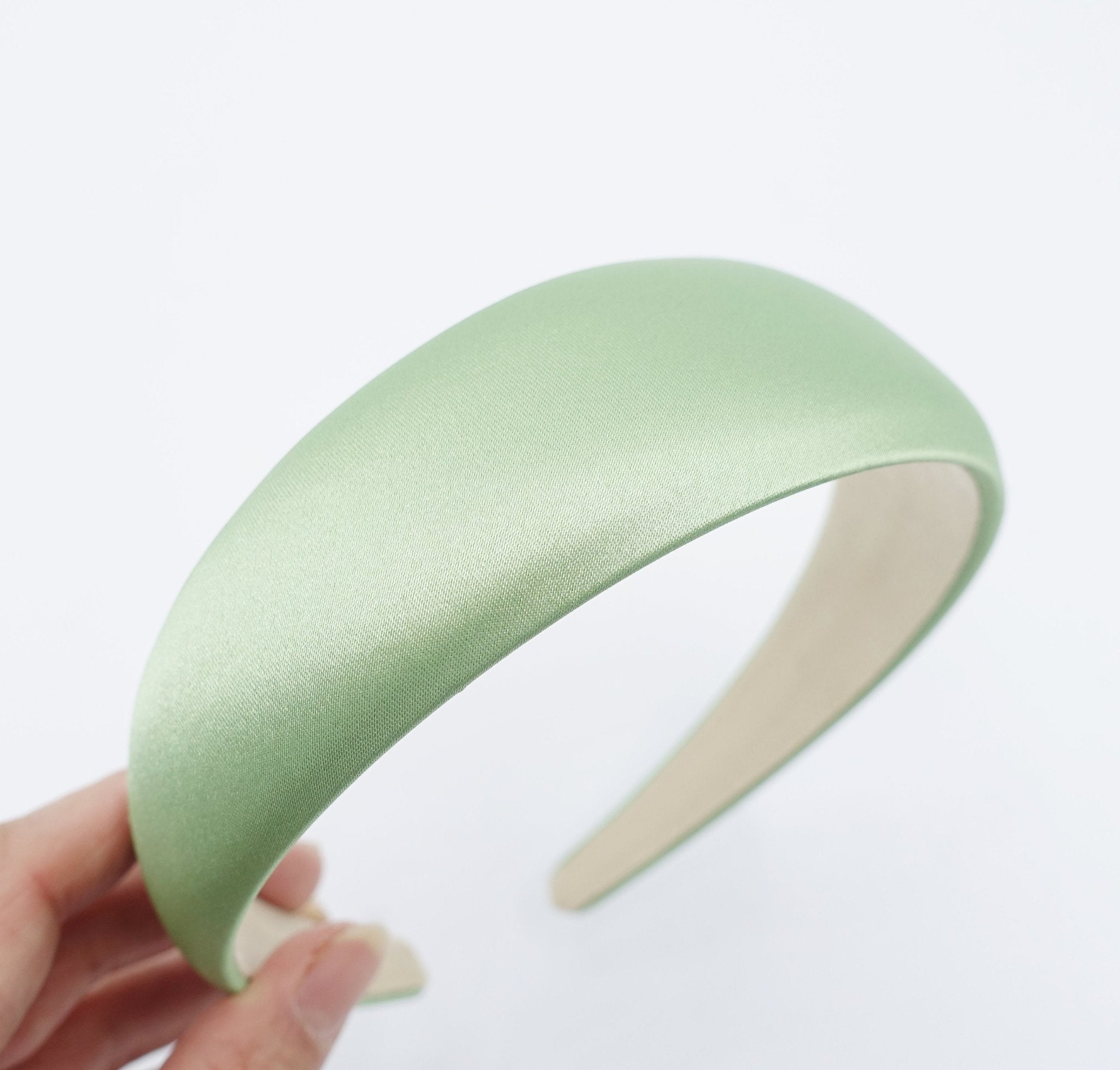 VeryShine Headband apple green colorful satin padded headband basic women hairband hair accessory