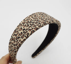 VeryShine Headband Beige animal print padded headband leopard hairband for women