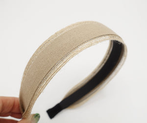 VeryShine Headband Beige natural headband jute linen blend hairband for women