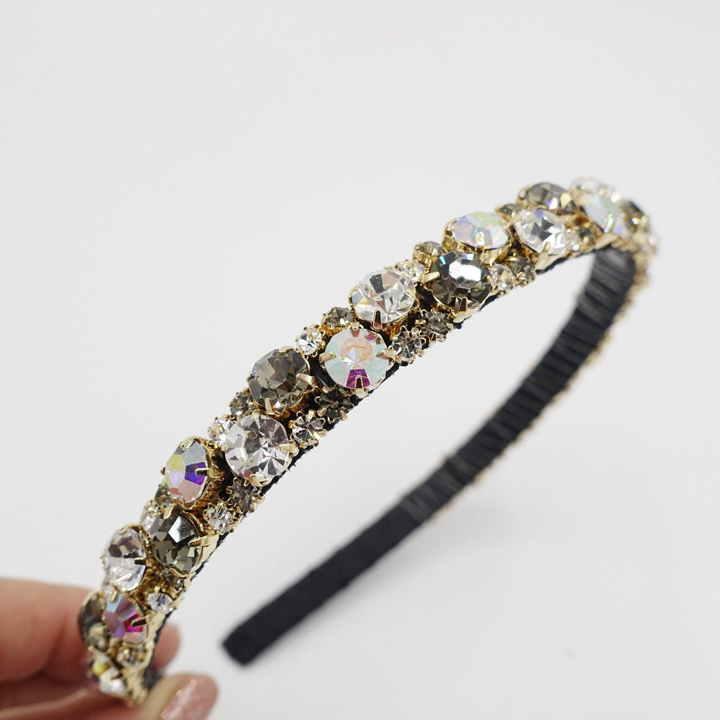 VeryShine Headband Black diamond Royal rhinestone embellished headband luxury bling hair accessory for women