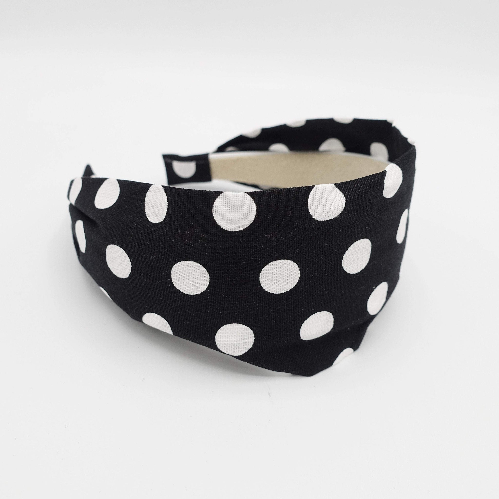 VeryShine Headband Black dot flat headband casual wide hairband hair accessory for women