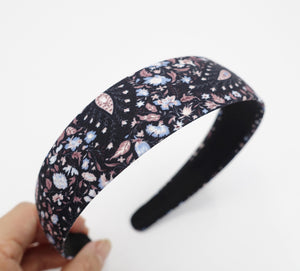 VeryShine Headband Black paisley headband floral print basic hairband for women
