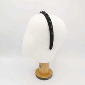 VeryShine Headband bling rhinestone embellished suede headband
