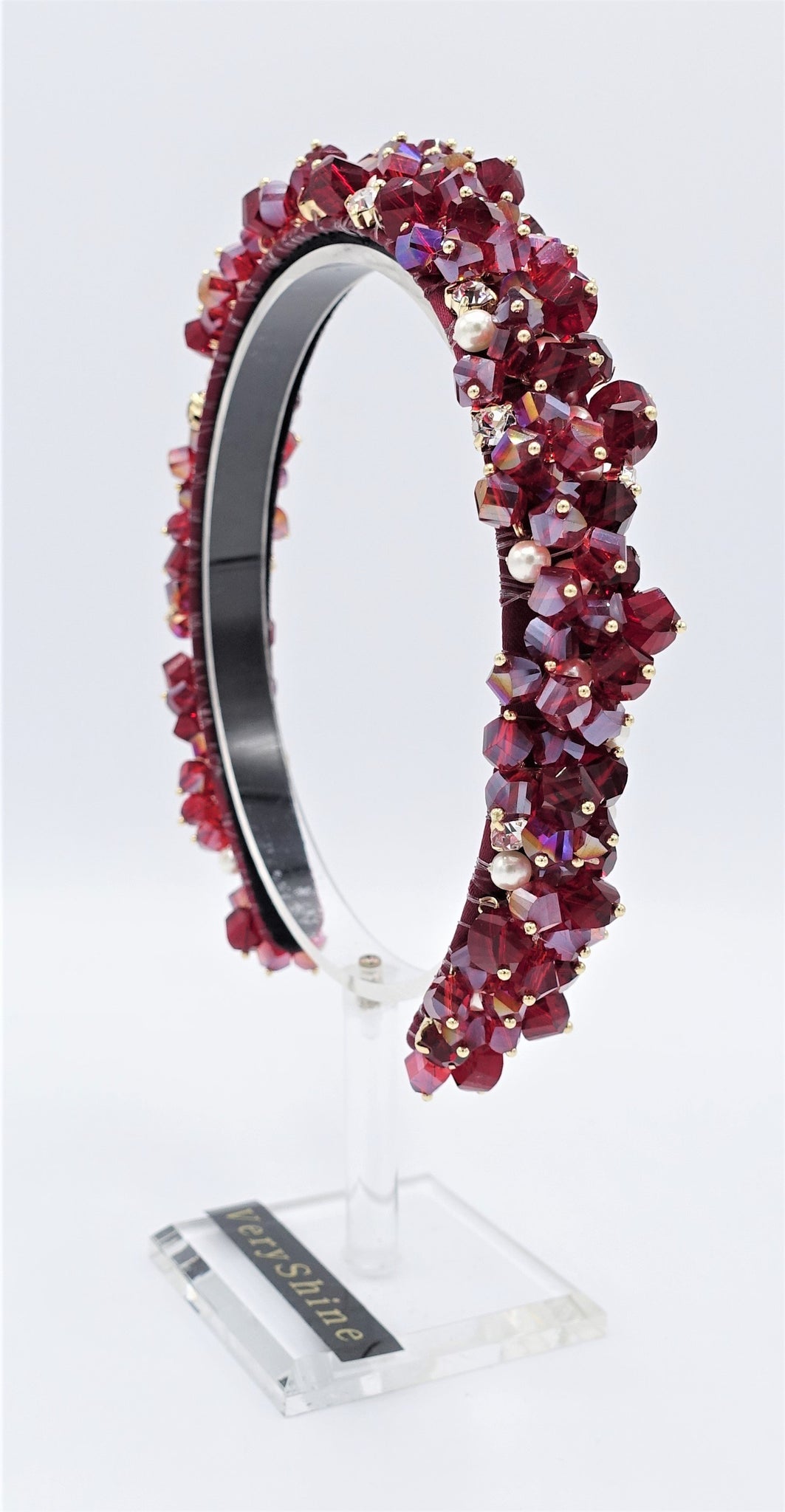 VeryShine Headband bridal headband crystal pearl beaded hairband rhinestone jewel hair accessory for women