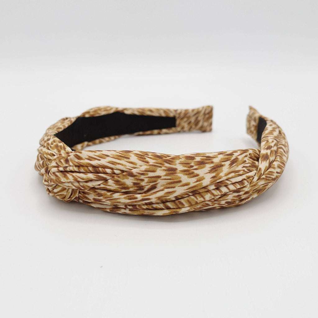 VeryShine Headband Camel animal print cross headband casual hair accessory for women