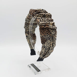 VeryShine Headband Camel animal print headband ruched leopard hairband stylish hair accessory