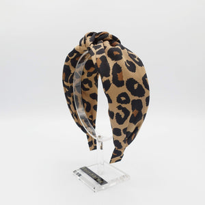 VeryShine Headband Camel leopard top knot headband animal print hairband for women