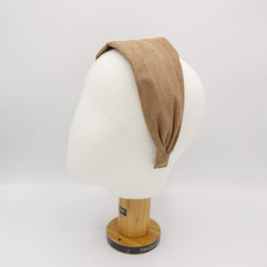 VeryShine Headband Camel suede flat headband basic wide hairband hair accessory for women