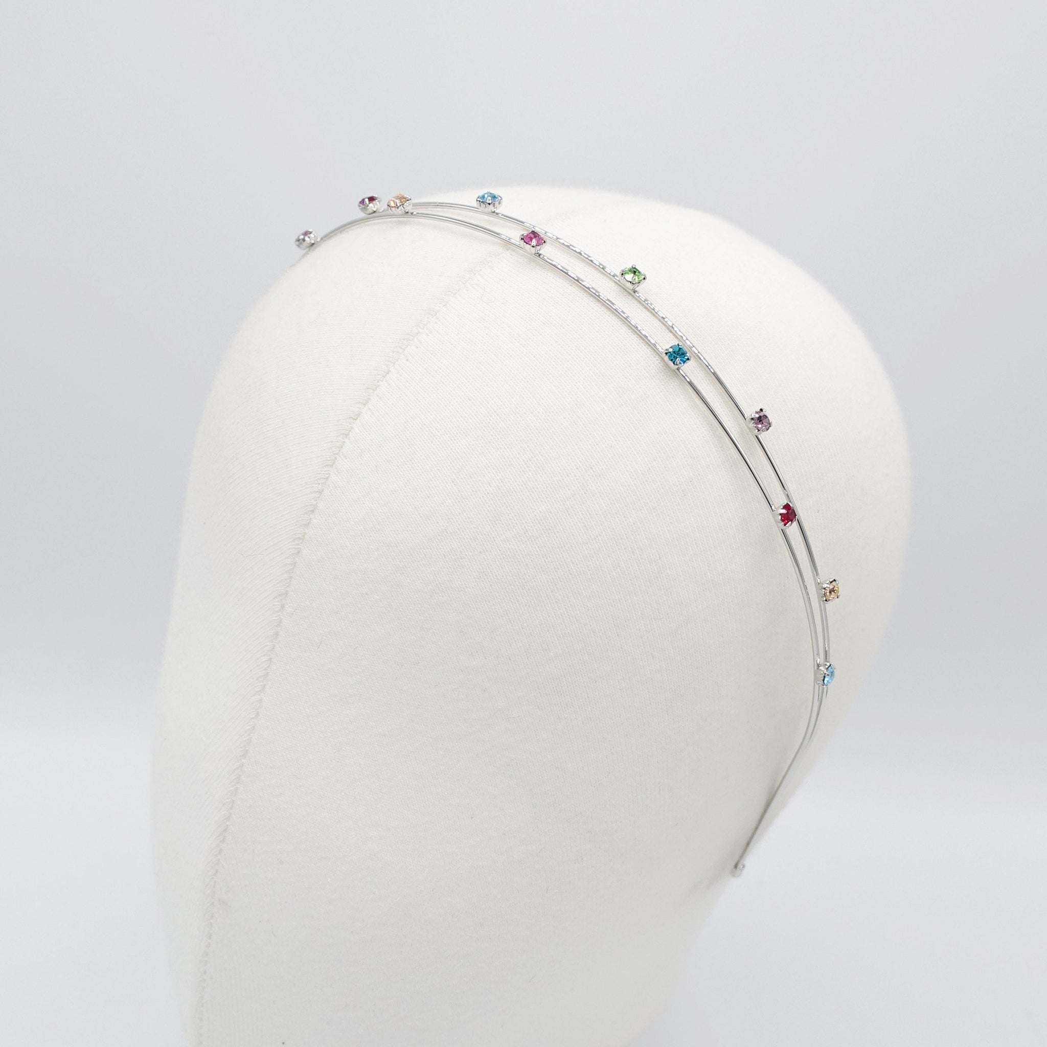 VeryShine Headband colorful rhinestone double headband