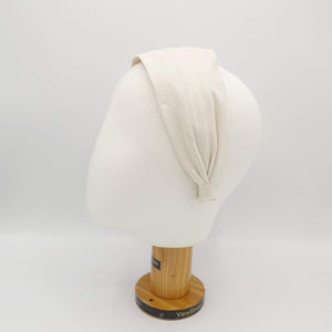 VeryShine Headband Cream white suede flat headband basic wide hairband hair accessory for women