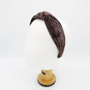 VeryShine Headband crushed velvet knotted headband one layer simple hairband for women