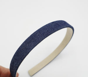 VeryShine Headband Dark blue daily headband denim narrow hairband for women