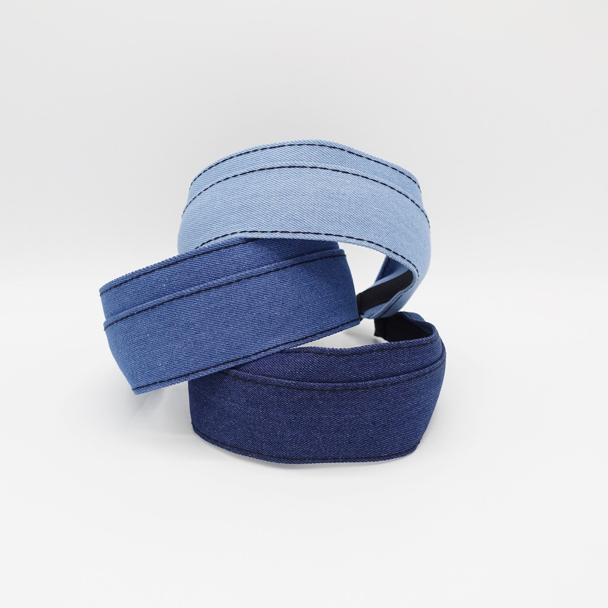 VeryShine Headband denim flat headband stitch hairband casual hair accessory for women
