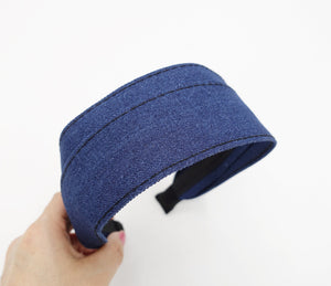 VeryShine Headband denim flat headband stitch hairband casual hair accessory for women