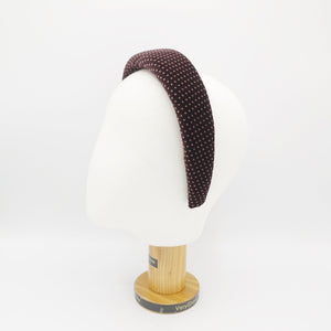 VeryShine Headband dot print cotton velvet headband padded hairband for women