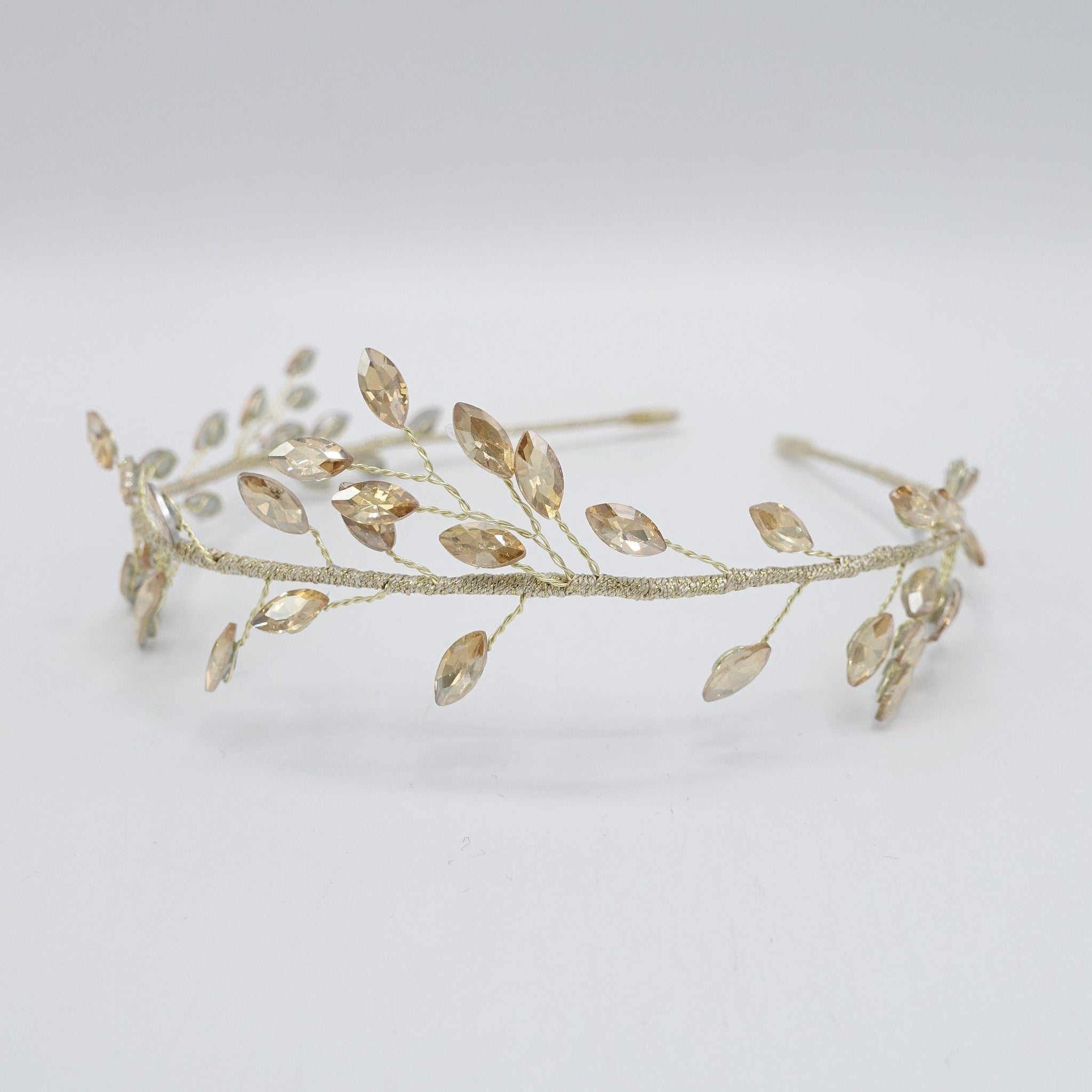 VeryShine Headband Gold rhinestone branch headband bridal hairband