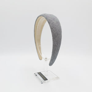 VeryShine Headband Gray herringbone headband padded hairband hair accessory for women