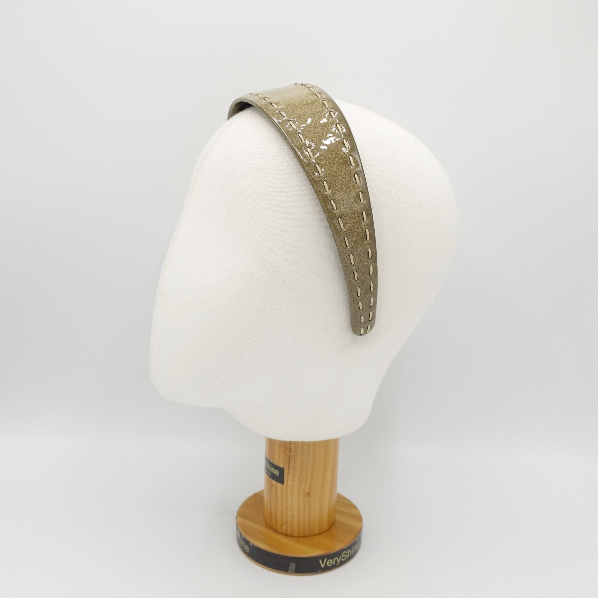 VeryShine Headband high gloss PU headband double stitch hairband for women