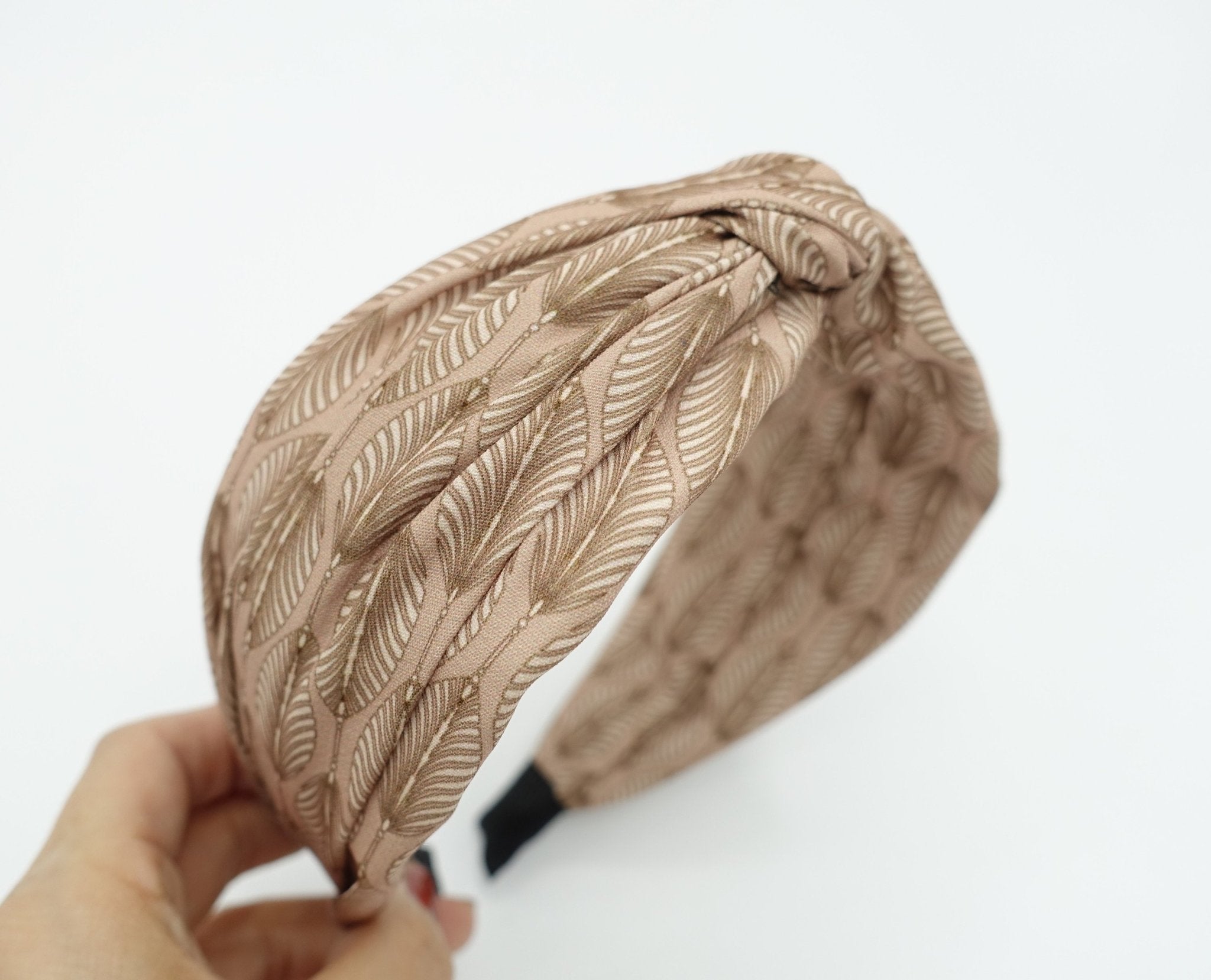 VeryShine Headband leaves print headband twist cross hairband women hair accessory
