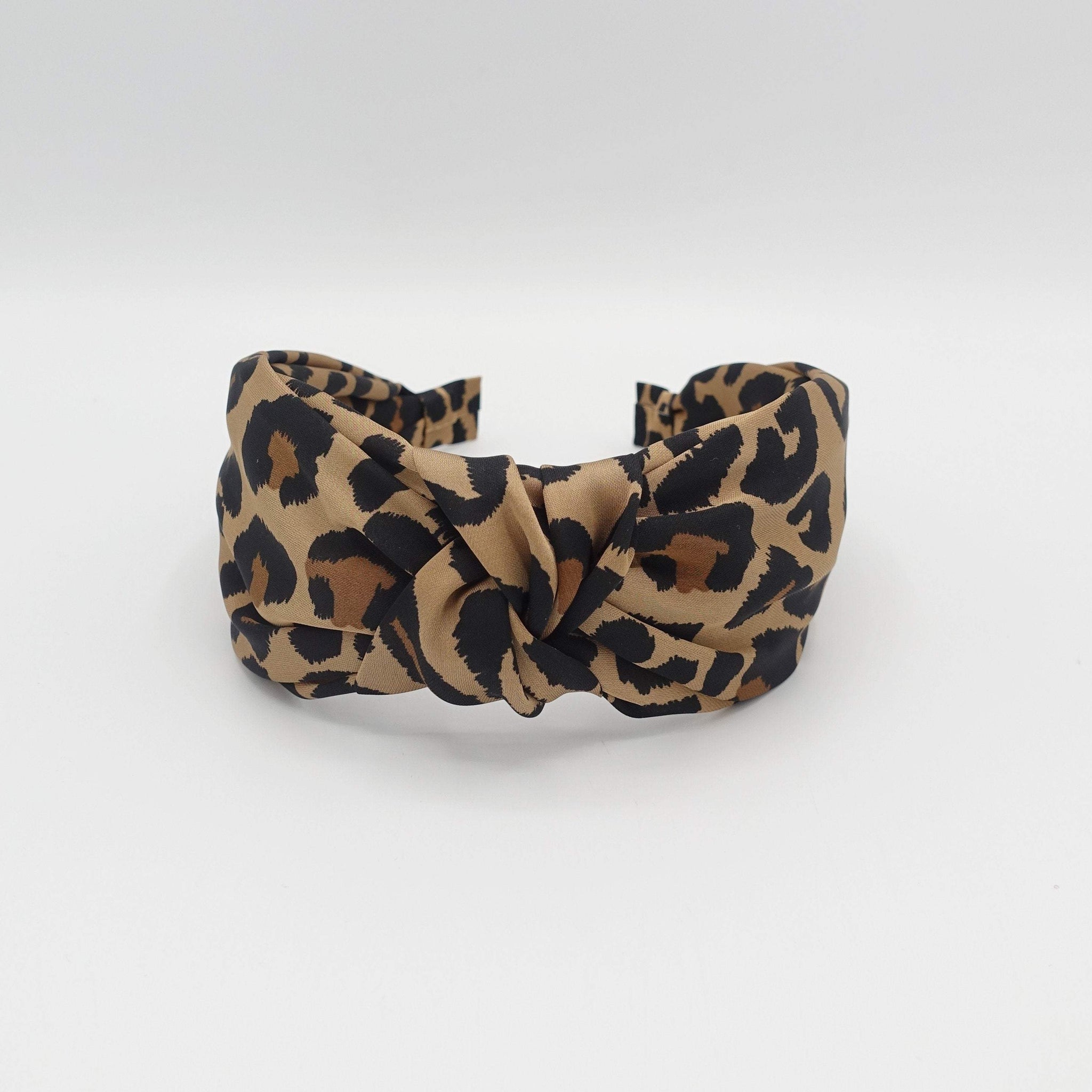 VeryShine Headband leopard top knot headband animal print hairband for women