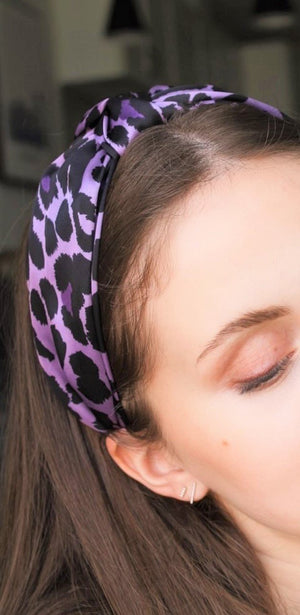 VeryShine Headband leopard top knot headband animal print hairband for women