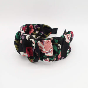 VeryShine Headband medium flower print headband pleated hairband colorful hair accessory for women
