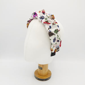 VeryShine Headband medium flower print headband pleated hairband colorful hair accessory for women