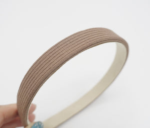 VeryShine Headband Mocca beige comfort daily headband ribbed fabric narrow hairband for women