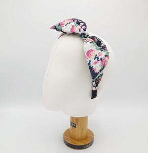 VeryShine Headband narrow bow knot headband wired floral bow hairband for women