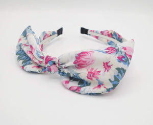 VeryShine Headband narrow bow knot headband wired floral bow hairband for women