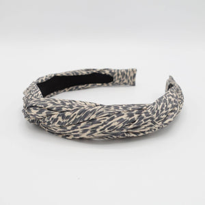 VeryShine Headband Navy animal print cross headband casual hair accessory for women