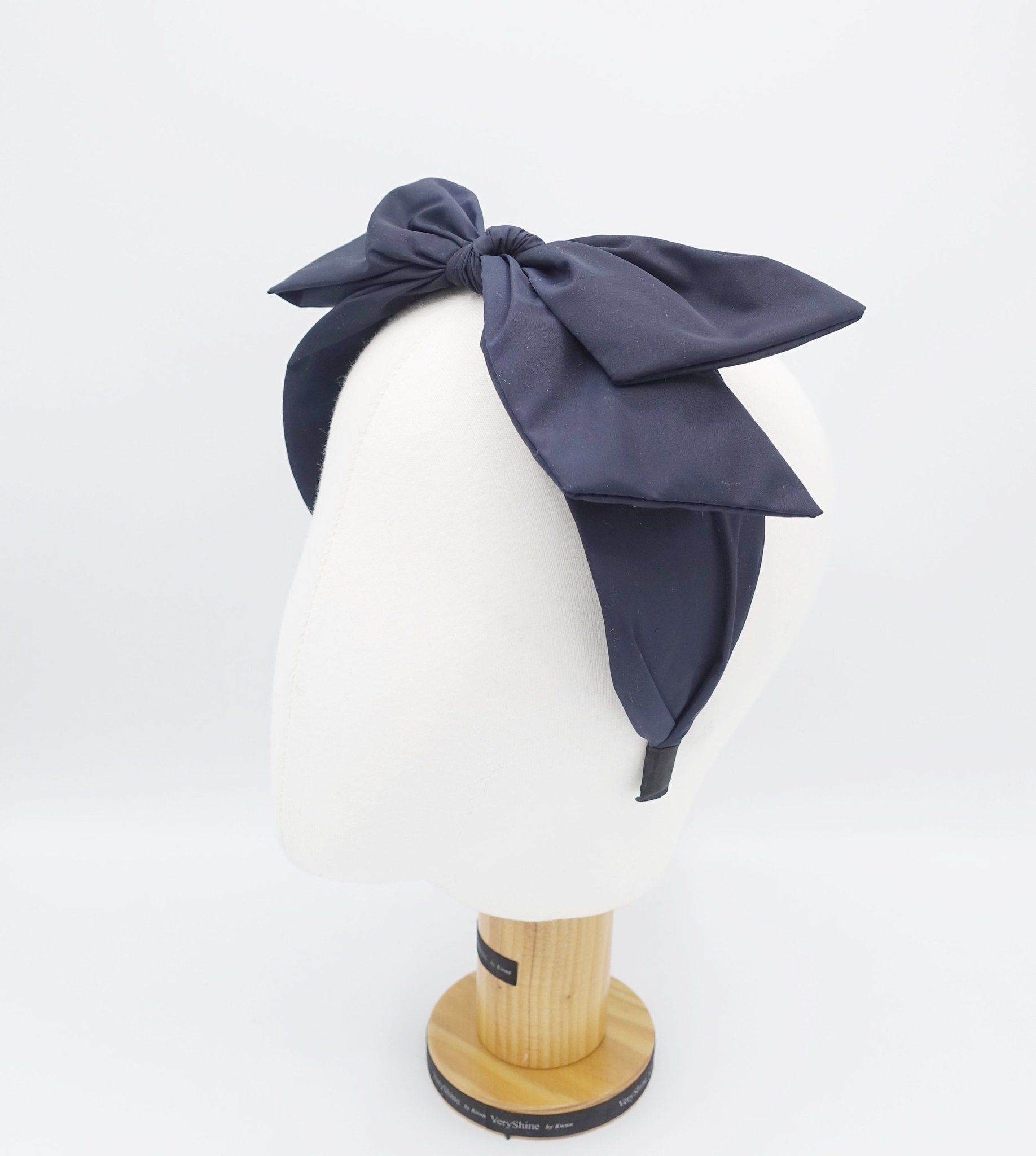 VeryShine Headband Navy wired bow headband polyamide simple stylish hairband woman hair accessory