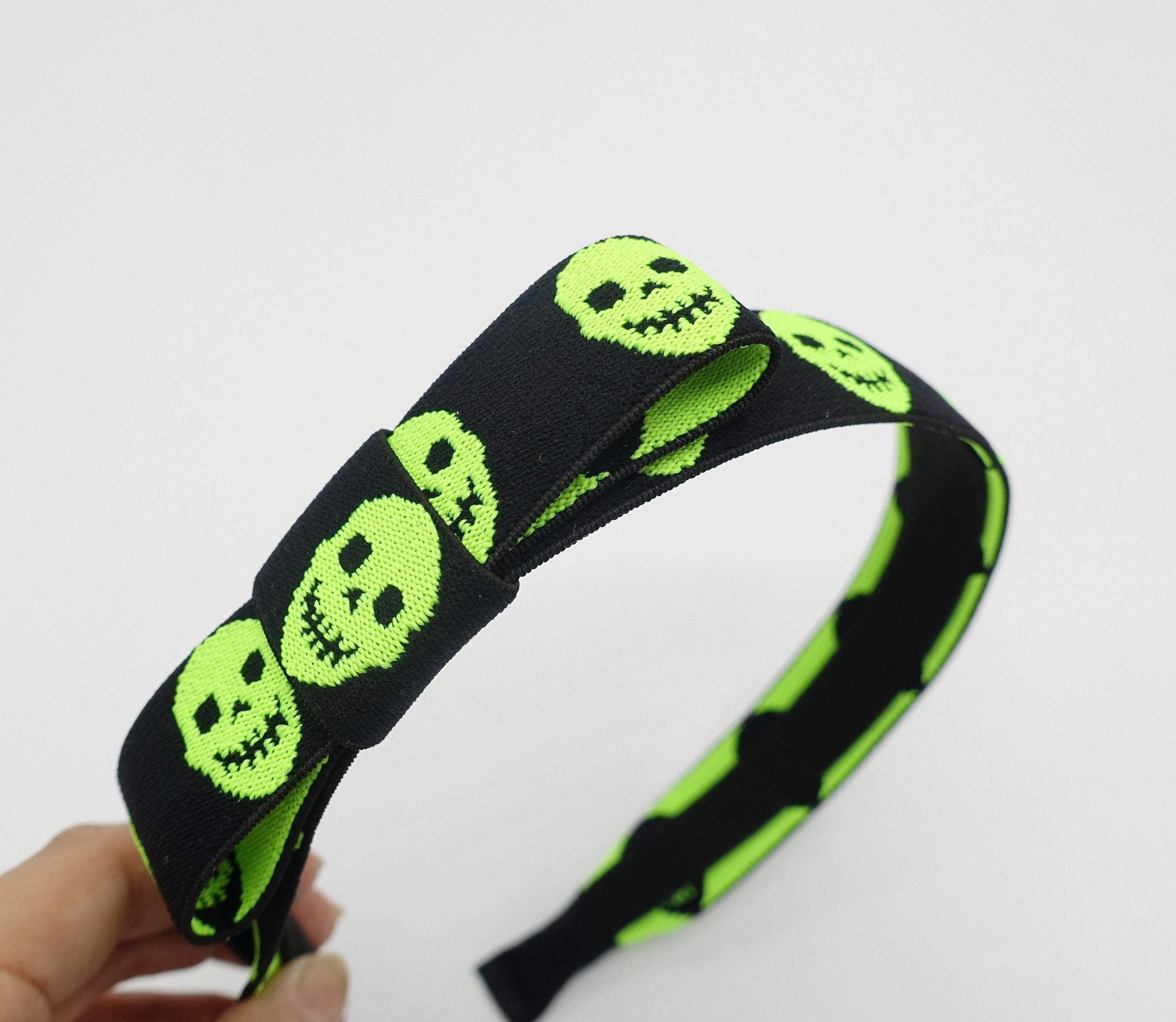 VeryShine Headband neon skull print headband casual hair accessory for women