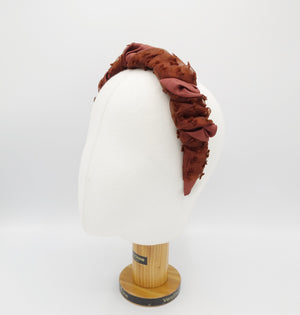 VeryShine Headband organza satin headband spiral wave feminine style hair accessory for women