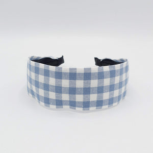 VeryShine Headband Pale blue gingham headband plain hairband causal hair accessory for women