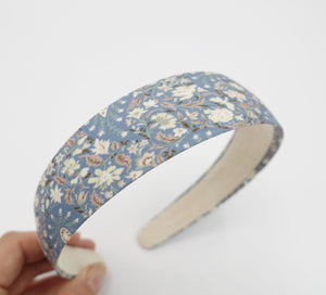 VeryShine Headband Pale blue paisley headband floral print basic hairband for women