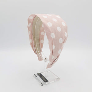 VeryShine Headband Pale pink dot flat headband casual wide hairband hair accessory for women