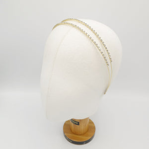 VeryShine Headband Parallel gold rhinestone thin headband bling jewel hairband for women