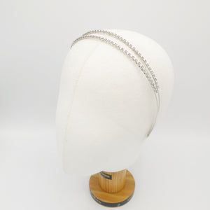 VeryShine Headband Parallel silver rhinestone thin headband bling jewel hairband for women