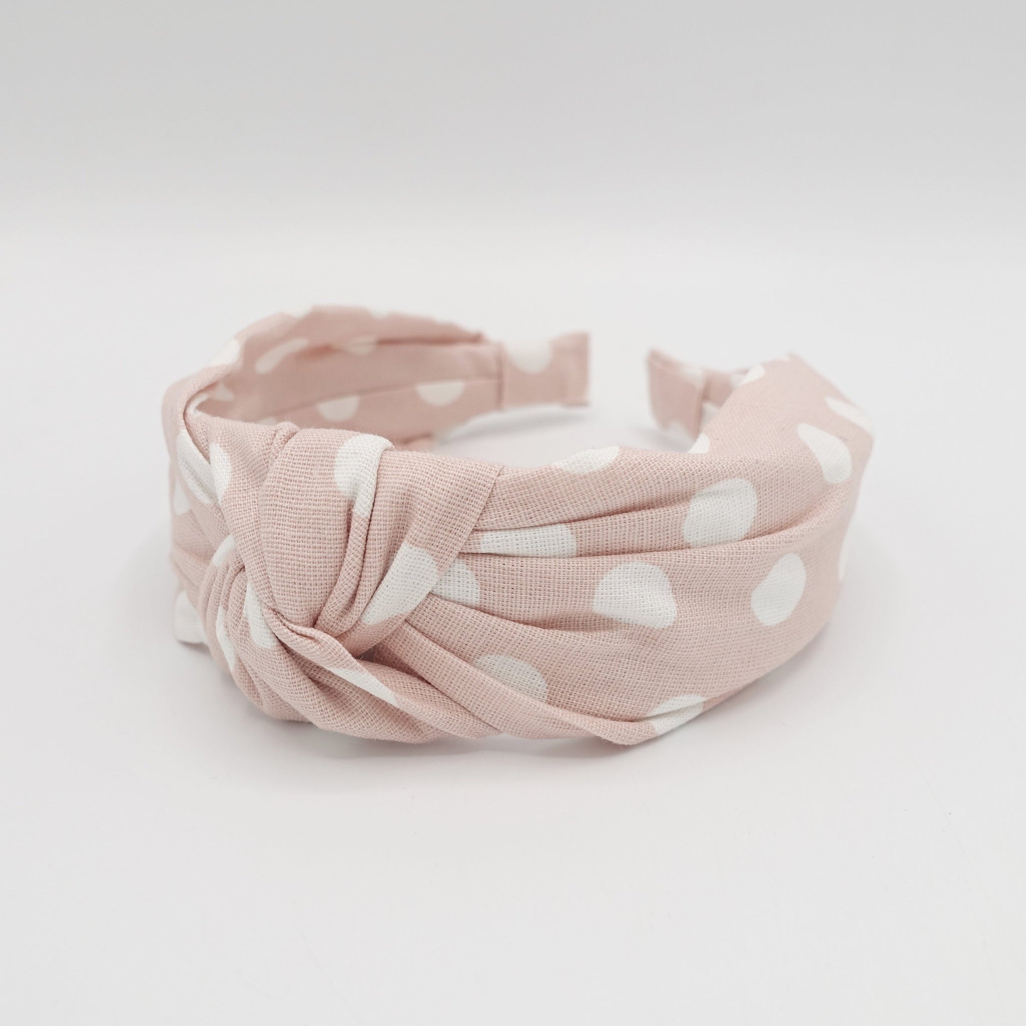 VeryShine Headband Pink cotton dot headband top knot hairband for women