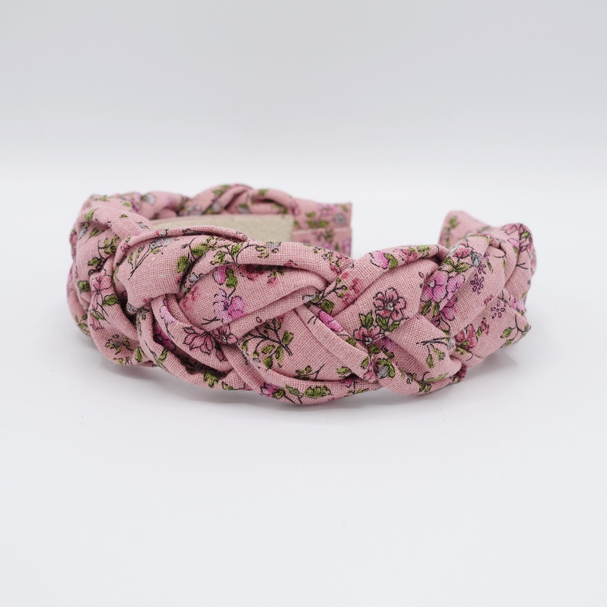 VeryShine Headband Pink floral braided headband dawn flowers cotton floral hairband for women