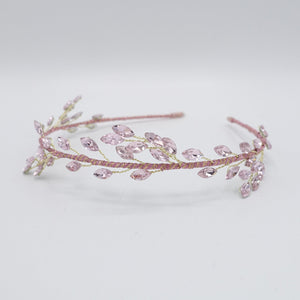 VeryShine Headband Pink rhinestone branch headband bridal hairband