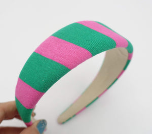 VeryShine Headband Pink stripe padded headband