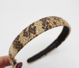 VeryShine Headband python headband faux leather scrunchies quality hair accessory for women