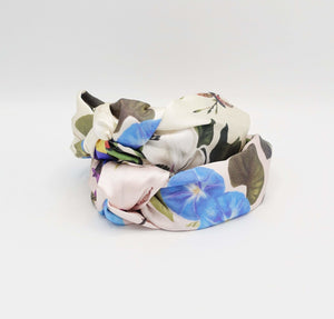 VeryShine Headband silk headband flower print knot hairband luxury hair accessory for women