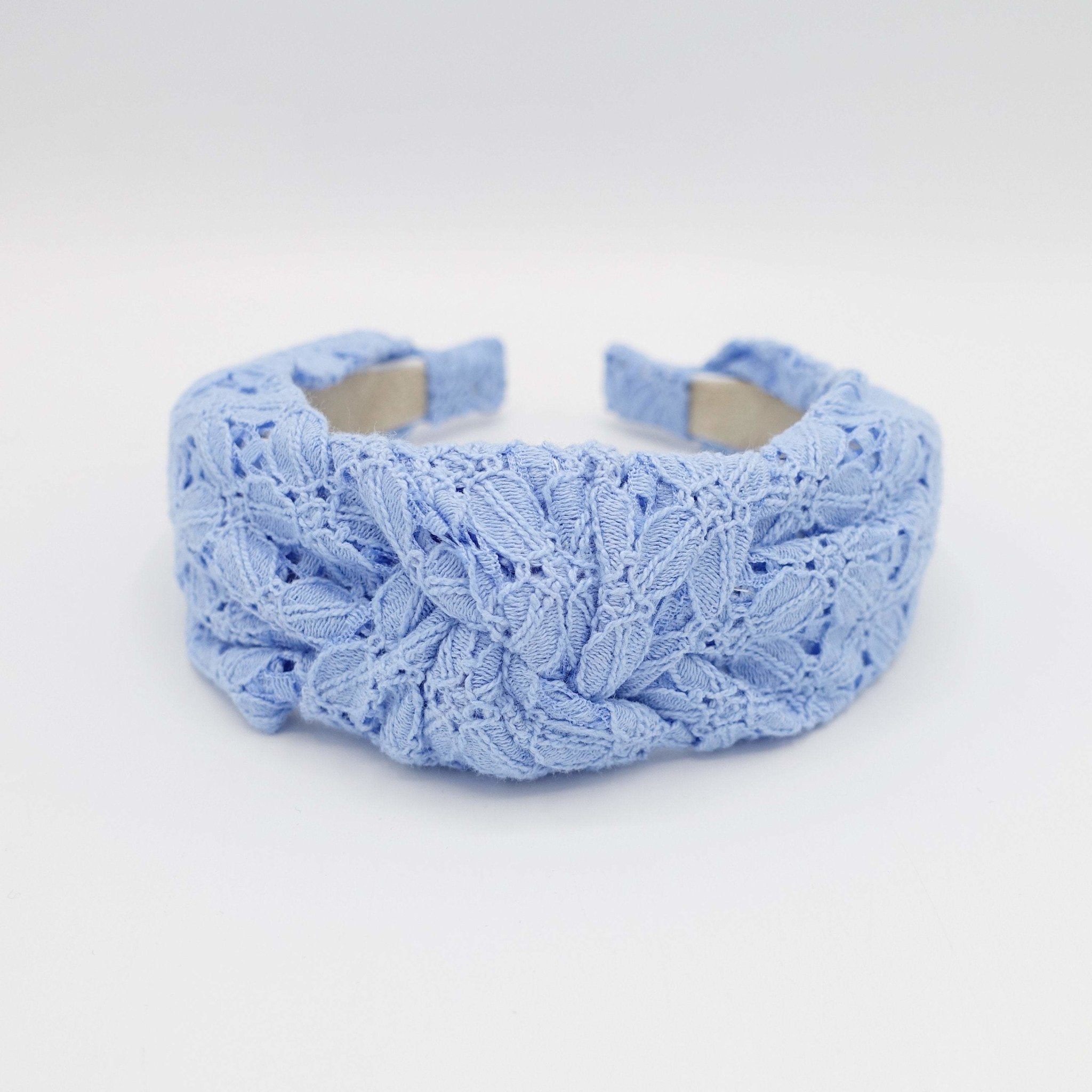 VeryShine Headband Sky blue eyelet top knot headband Sprint Summer hairband for women