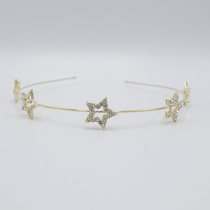VeryShine Headband Small gold star headband rhinestone embellished hairband for women