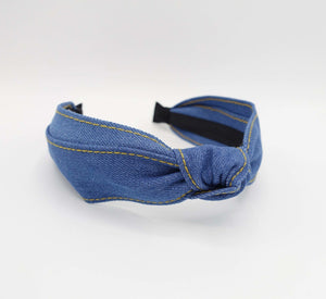 VeryShine Headband stitch denim top knot headband stylish casual hairband for women